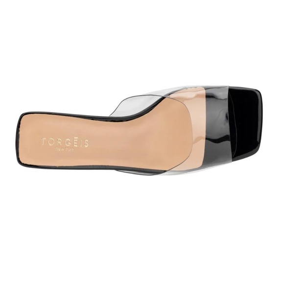 TORGEIS Amzryllis Sandal Black Clear Size 8 NWOT - Picture 2 of 9